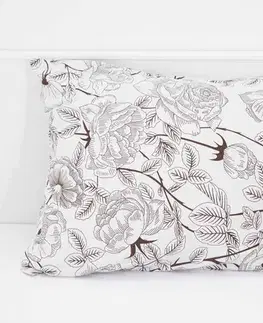 Obliečky MKLozkoviny.sk Obliečka Mako jersey 70×90 cm – Emilia hnedá-  -