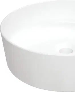 Umývadlá DEANTE - Okrúhle biele keramické umývadlo na dosku CGR_6U4S