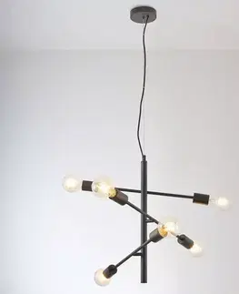 Moderné lampy do obývačky Luster 2023001 BLACK+ BLACK E27 LW6