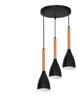 Svietidlá  Luster na lanku MUZA 3xE27/60W/230V okrúhly 9740