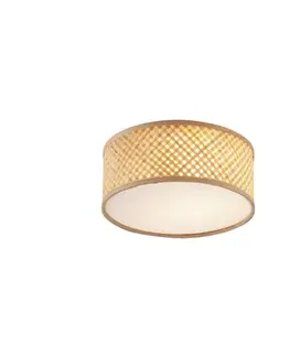 Stropné osvetlenie Orientálne bambusové stropné svietidlo prírodné 30 cm - Tremmo
