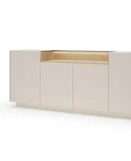 Komody so zásuvkami a dvierkami Komoda Hiro B 203 4d Beige