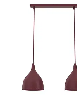 Svietidlá  Závesný luster na lanku NOAK CLASSIC 2xE27/15W/230V bordový 6239