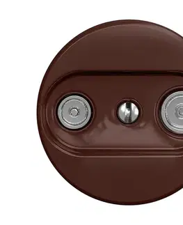 Predlžovacie káble Reblig - Retro účastnícka zásuvka TV+R (koncová) bez rámčeka hnedá H/TV/K