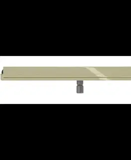 Sprchovacie kúty MEXEN - Flat Wall žľab k stene 2v1 100 cm zlatý 1530100