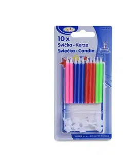 Sviečky MAKRO - Sviečky narodeninové so stojančekom 60mm/10ks