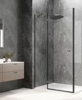 Sprchové dvere POLYSAN - GLOBE GUN METAL obdĺžniková sprchová zástena 1000x900, číre sklo, ľavá GB1010-3315LGM