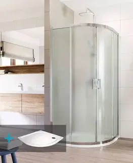 Vane Mereo Sprchovací kút, LIMA, štvrťkruh, 90 cm, chróm  ALU, sklo Point, vanička liaty mramor CK608B22KM