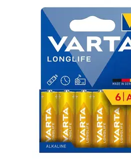 Predlžovacie káble Varta 4106101736 - 6 ks alkalické batérie LONGLIFE AA 1,5V 4106101736