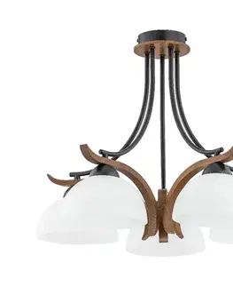 Svietidlá  Prisadený luster BAFIA 5xE27/15W/230V hnedá 26125
