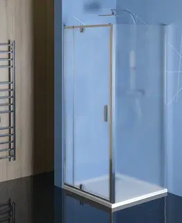 Sprchové dvere POLYSAN - EASY obdĺžniková/štvorcová sprchová zástena pivot dvere 800-900x800,L/P, sklo Brick EL1638EL3238