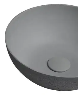 Umývadlá SAPHO - FORMIGO betónové umývadlo na dosku, primere 39cm, šedá mat FG317