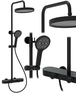 Kúpeľňové batérie REA REA - Sprchový set Creo Black REA-P0360