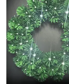 Vianočné dekorácie  B.V.  - LED vonkajší vianočný veniec 72×LED/3×AA, priemer 50 cm, IP44, studená biela B10303Y29