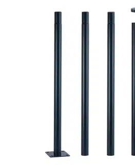 Záhradné lampy BRILAGI - Kovová tyč pre stožiar vonkajšieho osvetlenia 4 m, priemer 58 mm, antracit BRI782