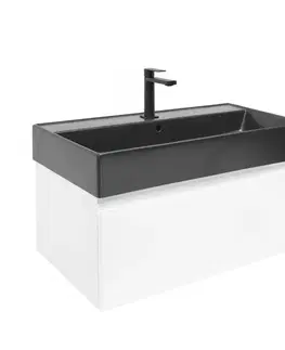 Kúpeľňový nábytok Kúpeľňová skrinka s umývadlom SAT B-WAY 79x30x45 cm biela lesk BWAY80WU2BB BWAY80WU2BB