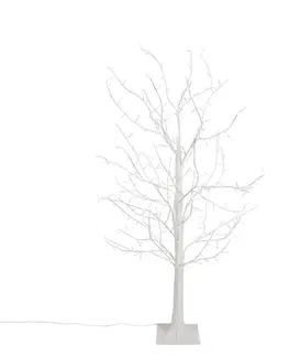 Svetelné reťaze do exteriéru Vianočná stojaca lampa biely strom 120 cm vrátane LED s časovačom IP44 - Ki