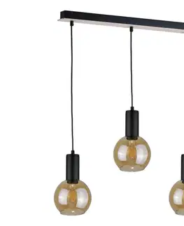 Svietidlá Keter Lighting Luster na lanku JANTAR WOOD 3xE27/60W/230V 2026