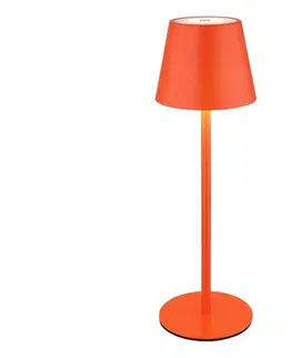 Lampy Globo 58488R-LED stmievateľná dotyková nabíjateľná vonkajšia stolová lampa VANNIE 3W/5V IP54 1800mAh červená 58488R