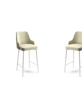 Barové stoličky Bar Stool Set (2 Pieces) Enox - Cream, White