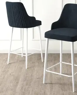 Barové stoličky Bar Stool Set (2 Pieces) Enox - Anthracite, White