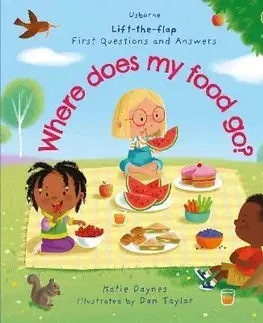 Leporelá, krabičky, puzzle knihy First Questions and Answers: Where does my food go? - Katie Daynes,Daniel Taylor