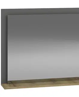 Kúpeľňový nábytok NABBI Baleta Z80 zrkadlo na stenu antracit / craft zlatý