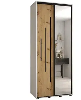 Šatníkové skrine Skriňa 45 Canaris 13 120 biela/artisan/čierna