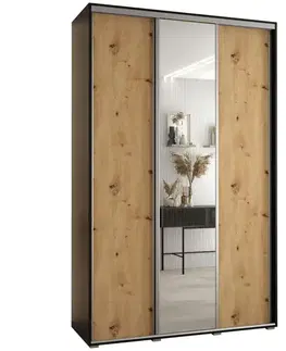 Šatníkové skrine Skriňa 45 Canaris 3 150 čierna/artisan/silver