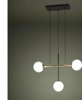 Svietidlá Eglo 390177 - Luster na lanku PAZ 3xE14/40W/230V zlatá/čierna 390177
