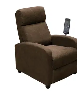 Relaxačné kreslá Masážne kreslo DELUXE hnedé