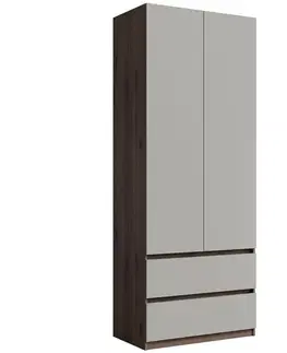 Skrine do izieb Skriňa Madison 2D2SZ 22 sivý/orech elegant