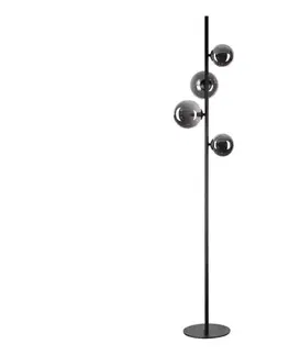 Lampy Ideal Lux - LED Stojacia lampa PERLAGE 4xG9/3W/230V čierna/dymová 306988