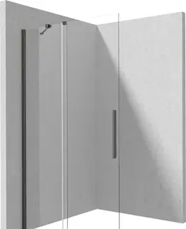 Sprchovacie kúty DEANTE - Prizma krátka ku kolmej stene/dlhá k paralelnej stene sprchová stena, walk-in, 80 cm - posuvná; KTJ_D38R