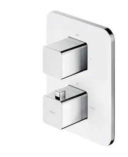 Kúpeľňové batérie OMNIRES - PARMA termostatická sprchová batéria podomietková chróm / biela /CRB/ PM7436CRB