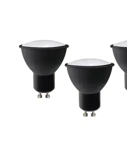Žiarovky SADA 3x LED Žiarovka ECOLINE GU10/6W/230V 4000K čierna - BRILAGI ZD-E3GU06-40