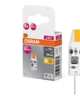 Žiarovky Sada 5x LED žiaroviek PIN MICRO G4/1W/12V 2700K - Osram 4099854340284