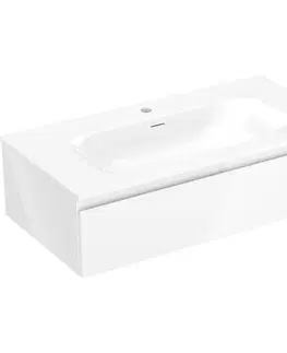 Kúpeľňový nábytok MEXEN/S - Orio kúpeľňová skrinka 90 cm s umývadlom Vela, 1 šuplík, biela lesk 91A10-09023-1-BF00-W23M00
