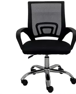 Otočné kreslá Kancelárske kreslo 9075 Kitty čierna