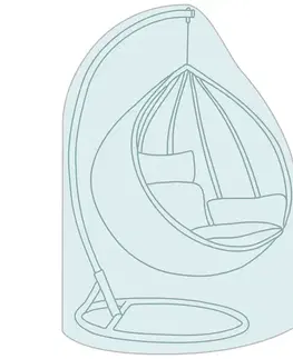 Záhradné slnečníky a doplnky NABBI E-NBF230 ochranný obal na závesné hojdacie kreslo svetlosivá