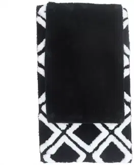 Koberčeky a rohože do kúpeľne Sada koberčekov BM-1612 čierna 50X80+40X60