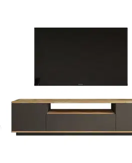 Konferenčné stolíky Televízny stolík Fran Atlantic Pine and Anthracite