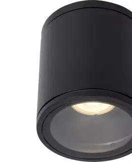 Svietidlá Lucide 22962/01/30 - Kúpeľňové stropné svietidlo AVEN 1xGU10/50W/230V IP65 čierne 22962/01/30