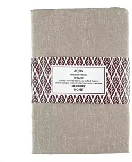 Záclony do obývačky Záclona na šnurovanie AQUA polyester béžová 140x260 Merkury Home