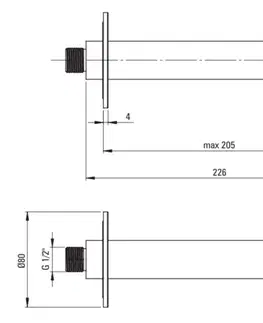 Kúpeľňové batérie DEANTE - Silia nero Vaňová batéria, 4otvorová, podomietková BQS_N18P