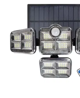 LED osvetlenie  LED Solárny reflektor so senzorom pohybu a súmraku 30W/3,7V 2400 mAh IP47 + DO EKO9153