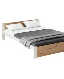 Dvojlôžkové postele Posteľ Bergen Kašmír + Dub Artisan 160