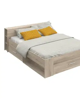 Postele Multifunkčná posteľ 160x200 POCKET dub