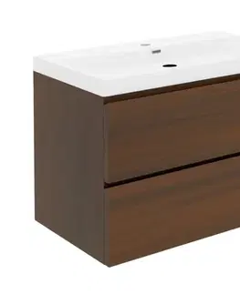 Kúpeľňový nábytok Kúpeľňová skrinka s umývadlom SAT B-Way 79x50x45 cm orech mat BWAY280NUTU4 BWAY280NUTU4