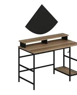 Písacie stoly Písací stôl Greta L - Dore, Black